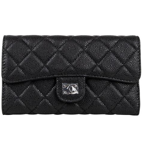 chanel black caviar long wallet|Long Wallets .